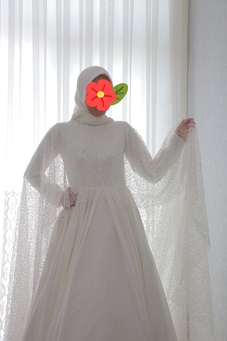 Hijobli Qizlar uchun Kelin Ko'ylak