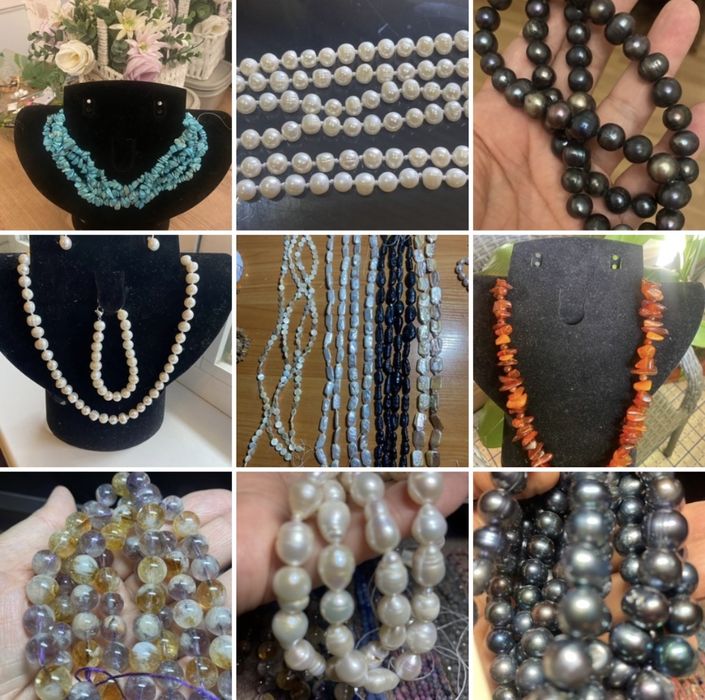 Продам украшения  из  жемчуга и камней