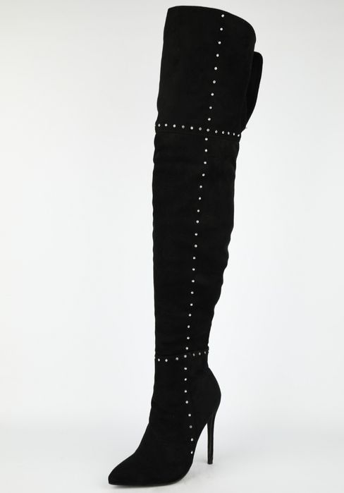 Високи чизми с кристали