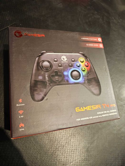 Controller Wireless GameSir T4 Pro Transparent cu Iluminare LED | SIGILAT