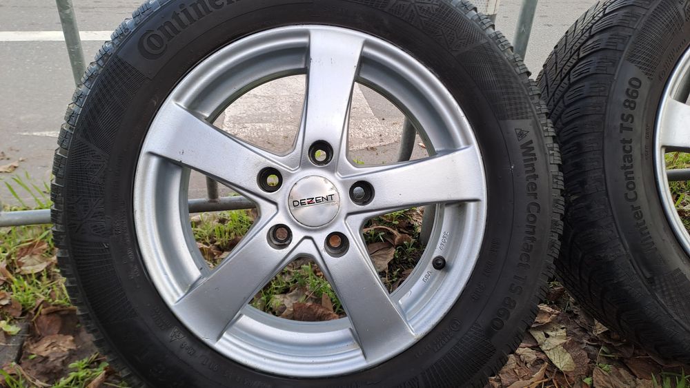 15" 5X114.3mm Джанти със Зимни гуми 195 65 15 Континентал/ 15" 5Х114.3