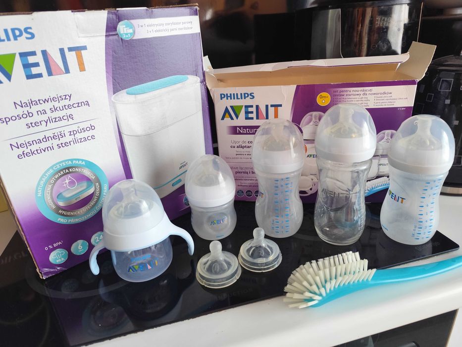 Sterilizator Avent+set biberoane Avent+cana Avent