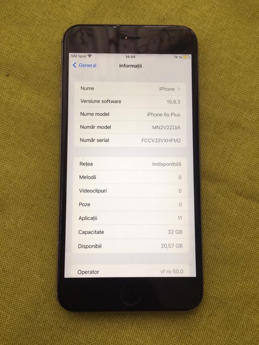 iphone 6s plus 32gb stare Foarte buna