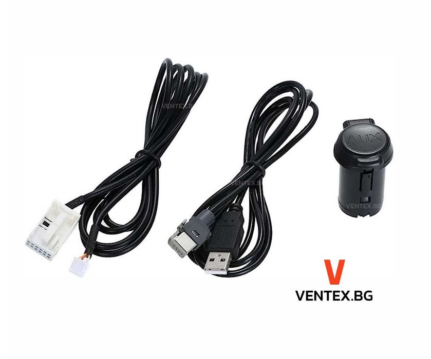 Комплект USB AUX кабел за Peugeot 206,207, 307,407 RD43 RD45 пежо аукс