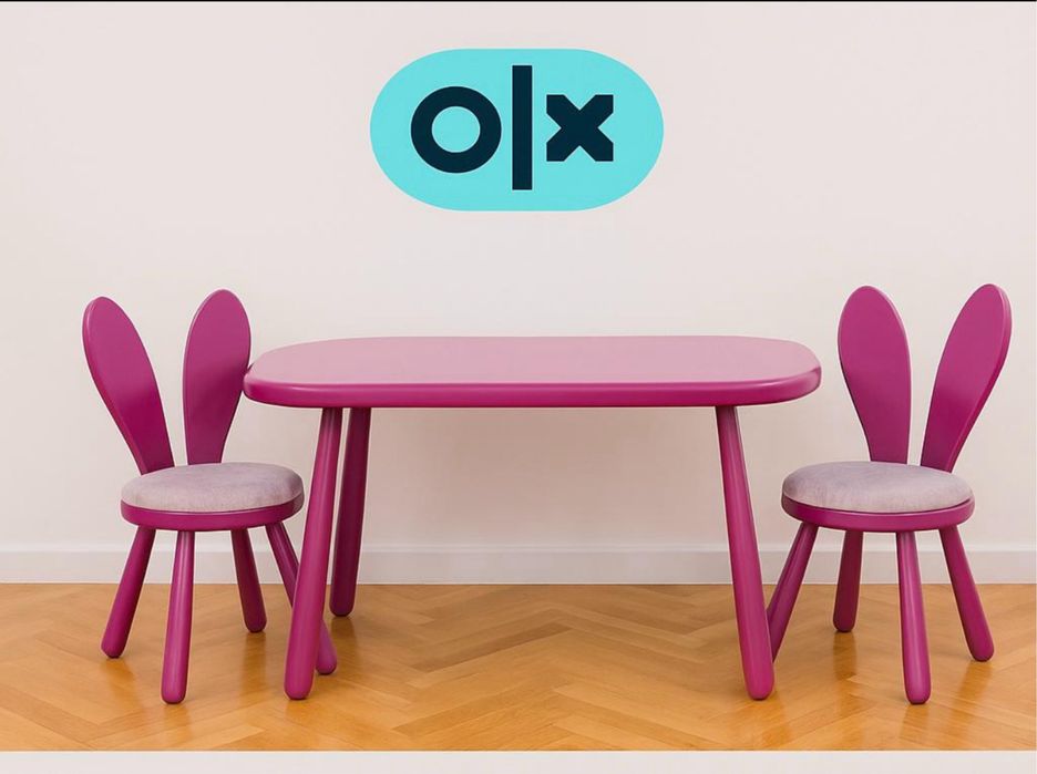 Set masă și scaune copii plus două banchete