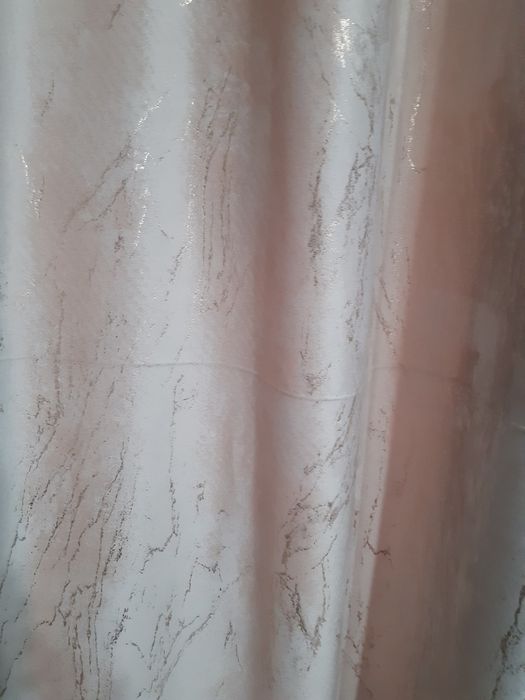 Draperie catifea groasa bej cu auriu noua