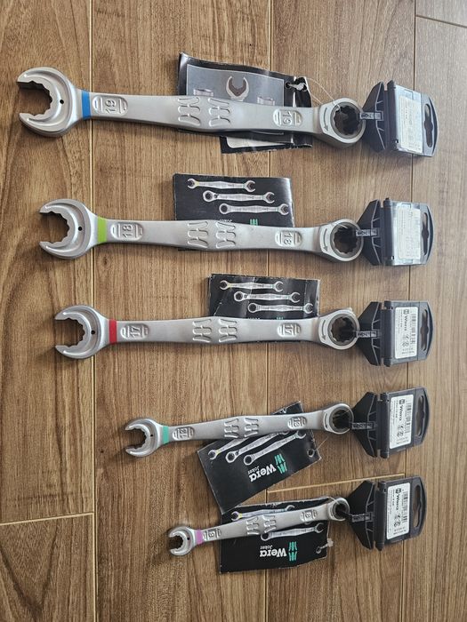Set 5 chei combinate cu clichet Wera