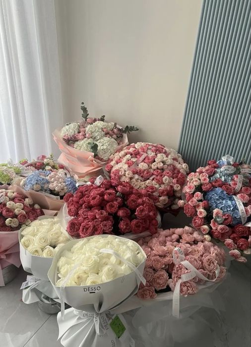 Цветы разные роз