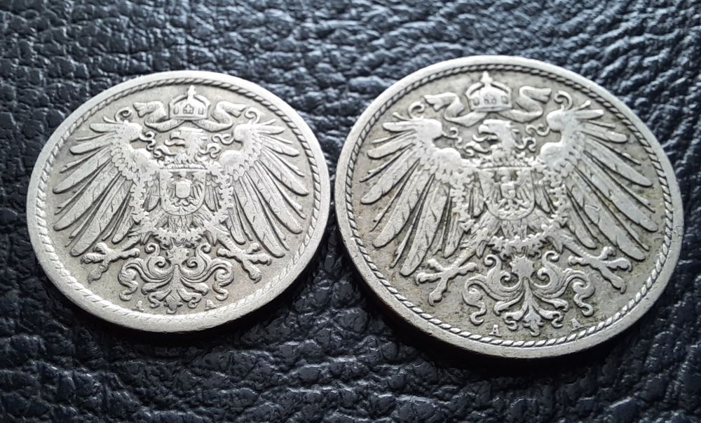 Стара монета/и 5 и 10 пфенига 1911 г. букви А - Германия- перфектни !