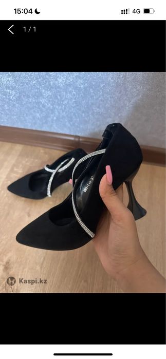 Черные каблуки 37-38 рз