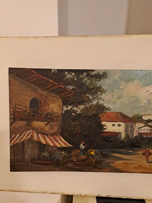 Pictura in ulei pe lemn