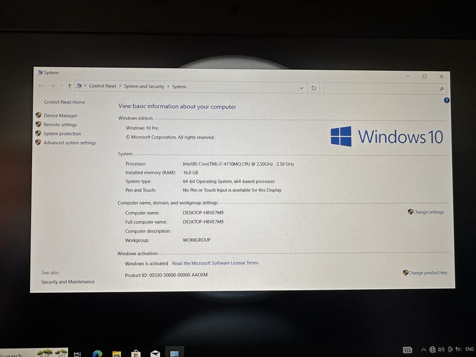 Лаптоп DELL i7-4710