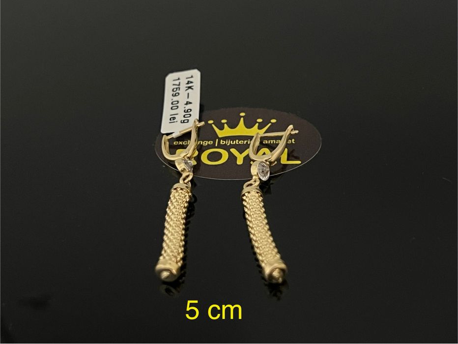 Bijuteria Royal CB : Cercei dama aur 14k 4,90gr