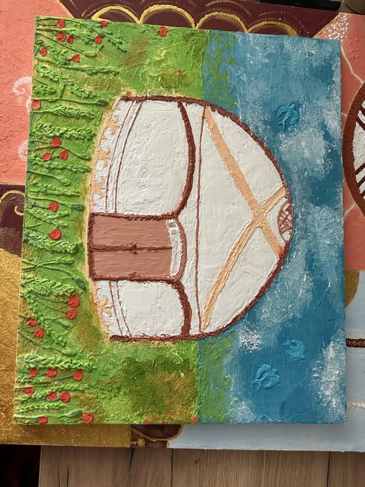 Картина текстурная Юрта