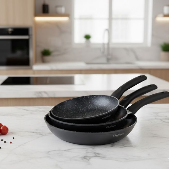 Комплект тигани Cheffinger с мраморно покритие – 3 части за всяка кухн