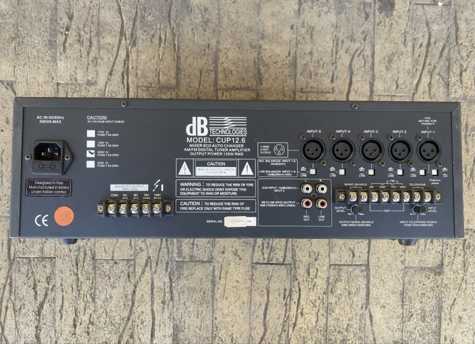 dB Technologies cup 12.6 PA