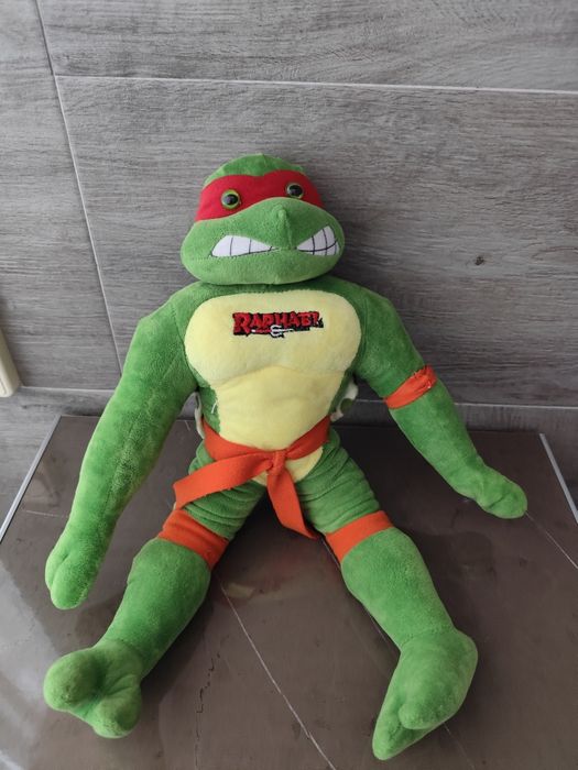 Плюшена играчка Рафаел от „Костенурките нинджа“ (Teenage Mutant Ninja Turtles). Дължина 40-50 см