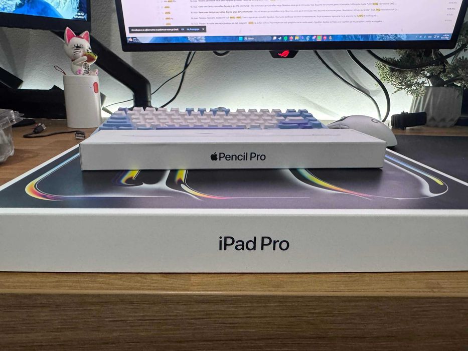 Apple Ipad Pro 13 M5 256GB Wi-Fi + Apple Pencil Pro + 360 Кейс със клавиатура