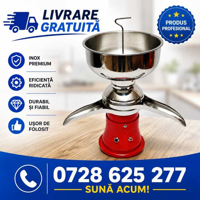 Separator electric lapte smantana 50L/h 220V inox automat pentru ferma gospodarie transport gratuit 999 RON