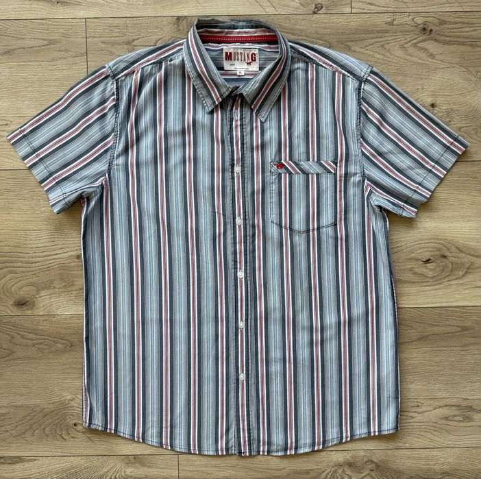 Camasa MUSTANG Maneca Scurta Dungi Barbati | Marime XL