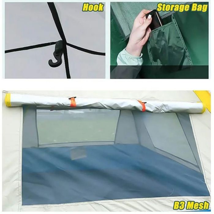 Палатка туристическая для 3–4 человек для кемпинга  бесплатный доставк