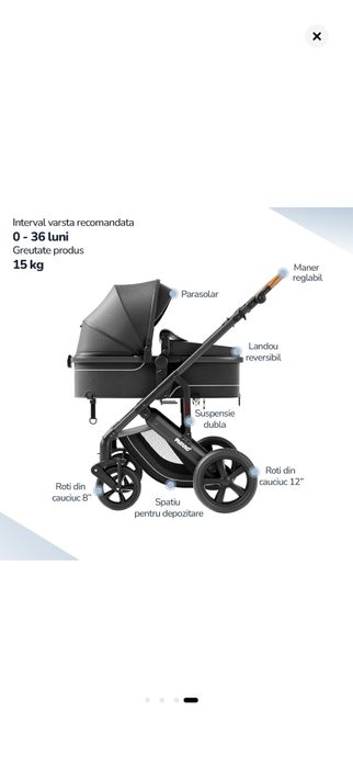 Carucior 2 in 1 ca și nou