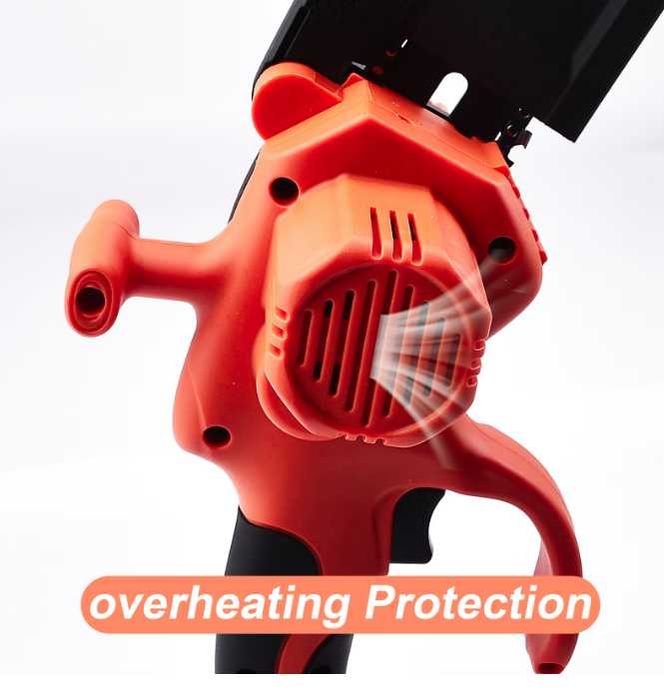 Mini drujba ferastrau cu lant/accesorii 6" 2 baterii 21V Negru