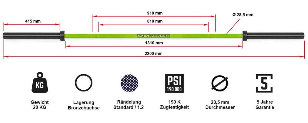 Прав Лост 220 см , 20 кг + Олимпийски Дискове - 100 кг / Щанга