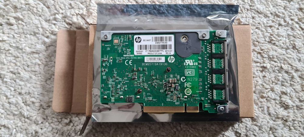 HP LOM 331LFR Broadcom BCM5719 1Gbps Quad Port RJ45 - 629135-B22