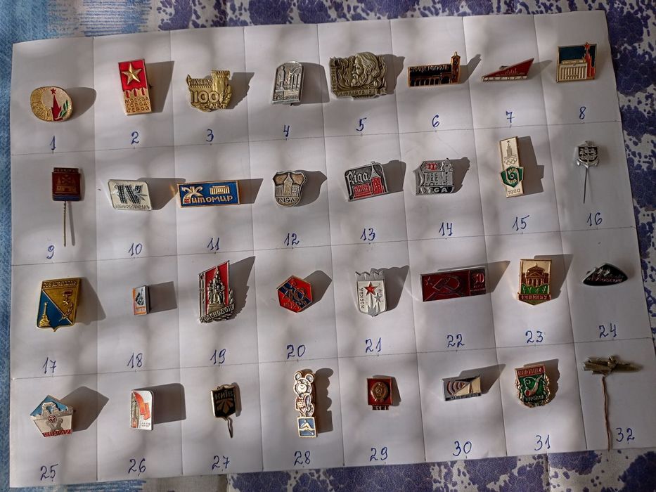 Стари метални Значки