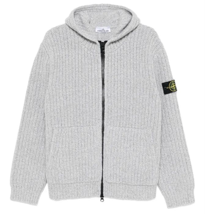 Stone island вязаный кардиган серый оригинал