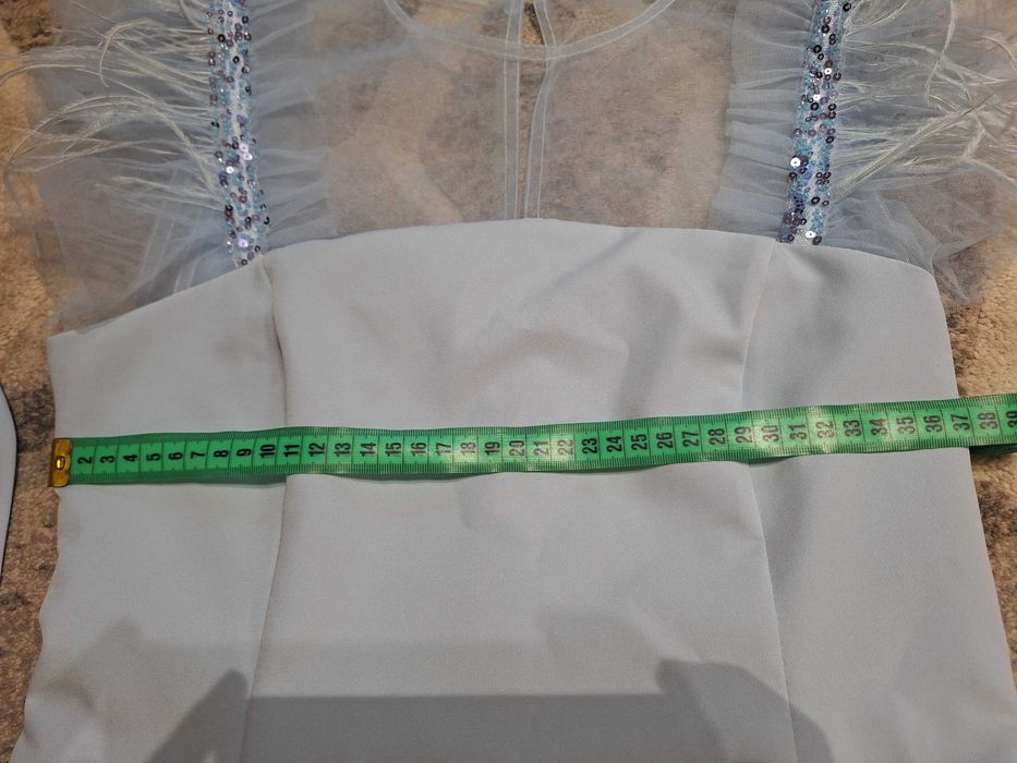 Елегантна официална синя рокля