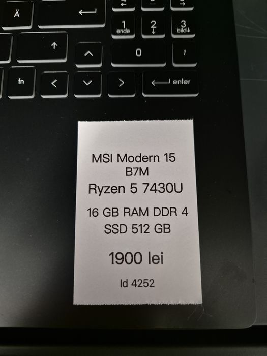 MSI Modern 15 B7M  - Garantie