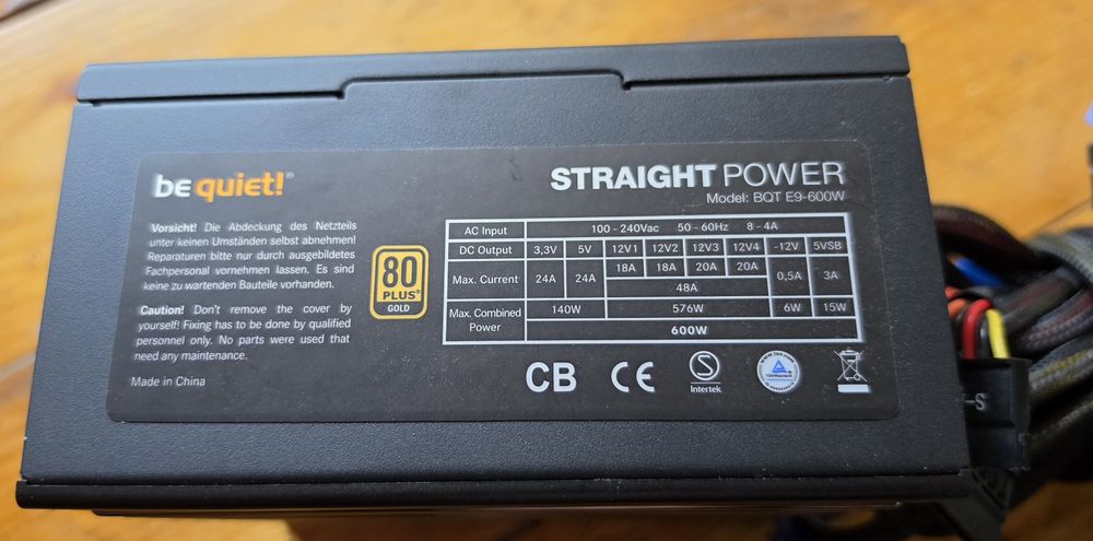 Sursa gaming beQuiet 600W certificare 80 Plus Gold