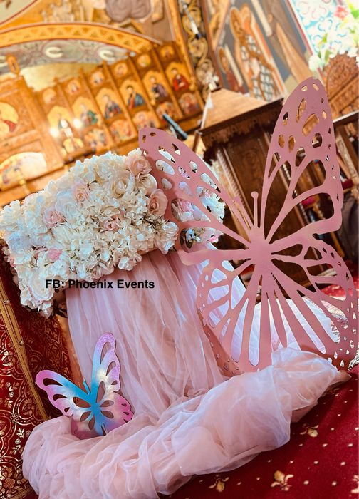 Aranjament cristelnita decor biserica botez tematica decoratiuni flora