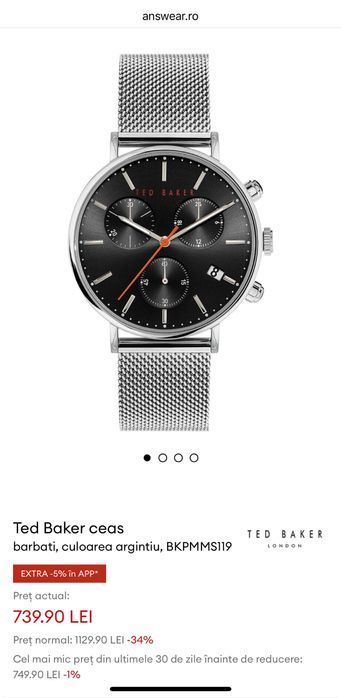 Ceas original Ted Baker