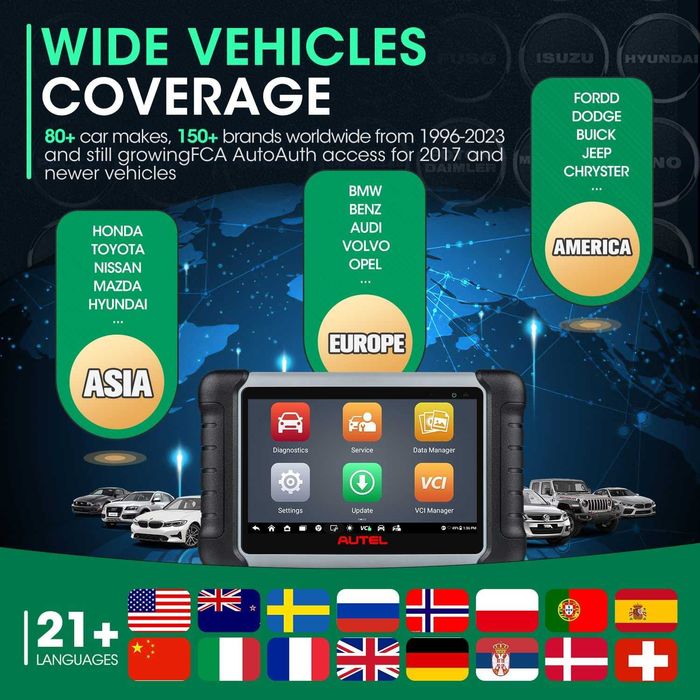 НОВА Професионална Автодиагностика AUTEL MK808BT Maxicom Pro 2025