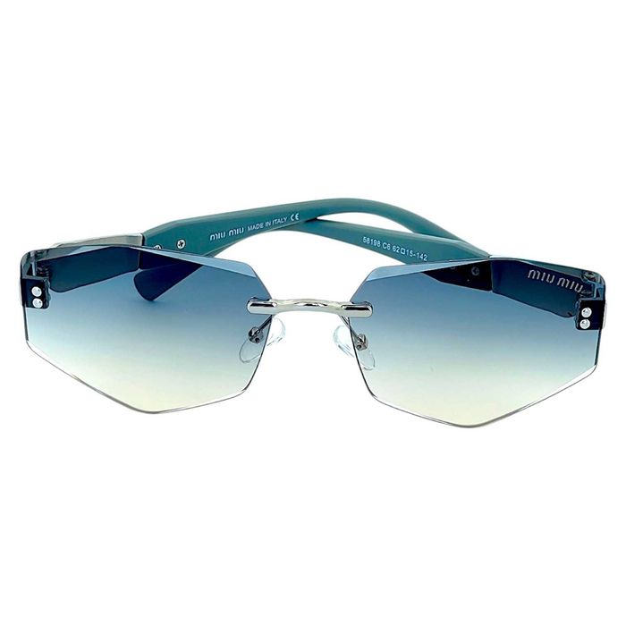 Miu Miu 2026 дамски слънчеви очила –ромбоидни фасетирани стъкла UV400