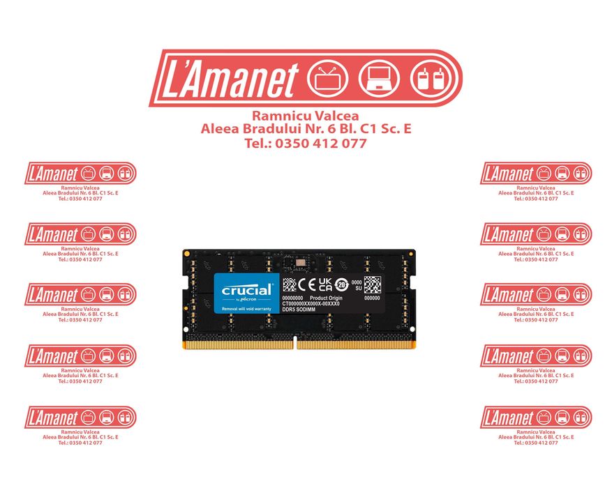 Memorie Laptop Crucial SO DDR5 5600MHz 48 GB CL46 Sigiliu Original