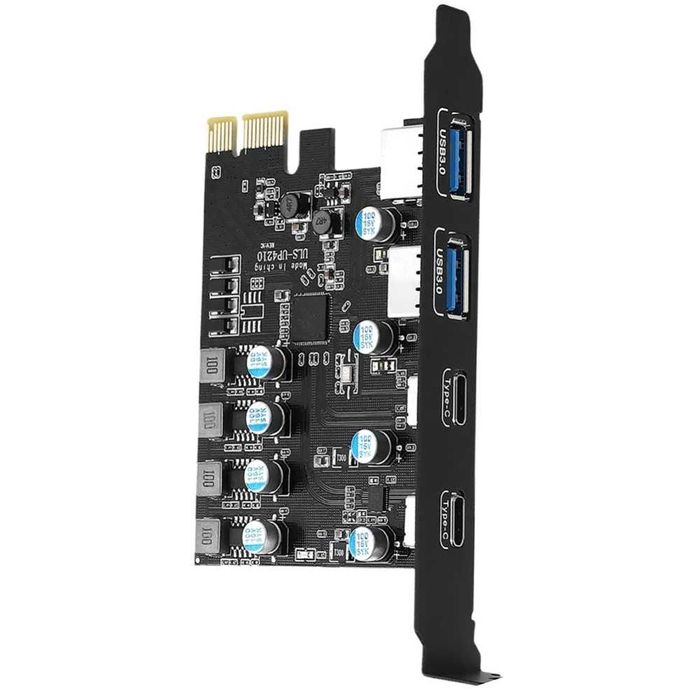 PCI Карта USB 3.2 Gen 1 Type C и USB 3.0 без доп. захранване