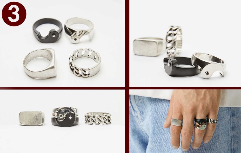 Мъжки пръстени / в комплект по 3 или 4 броя.