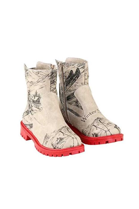 Дамски ботуши с мотиви размер 39