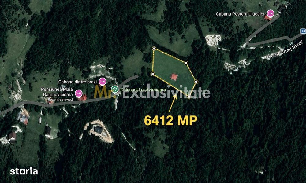 Casa de vacanta sau pensiune in Dâmbovicioara 5 camere, 5 bai, 6412 mp