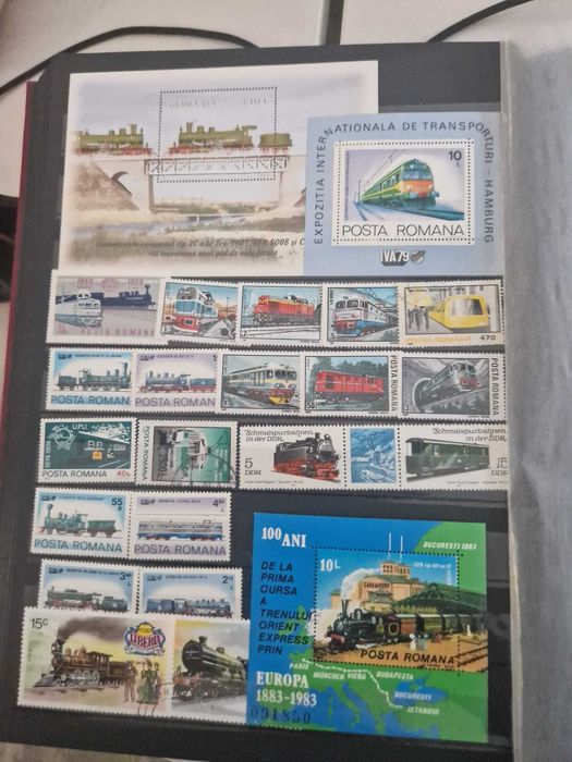 Clasor cu timbre Posta Romana si colectie Gazeta Literara 1957 - 1962