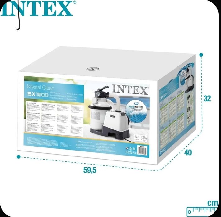 Песочный фильтр-насос для бассейна 10500 л.час intex 26648
