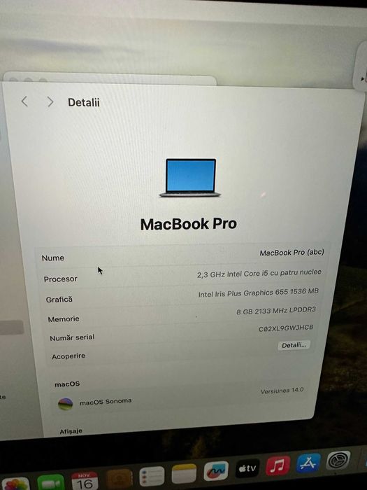 FAC SCHIMB | Macbook Pro TouchBar, 2018, 13", i5, 235GB SSD, 8GB Ram