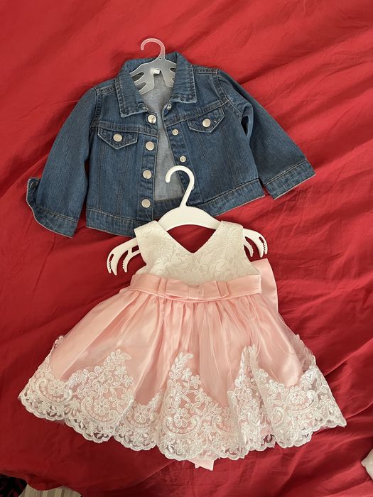 рокля за бебе розова