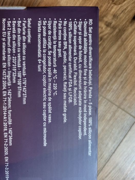 Set silicon din 5 piese de vesela pt bebeluși, diversificare masa, 6+ luni