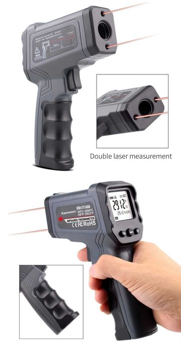 KAEMEASU KM-IT1300 Пирометр -50 -1300 лазерный инфракрасный термометр