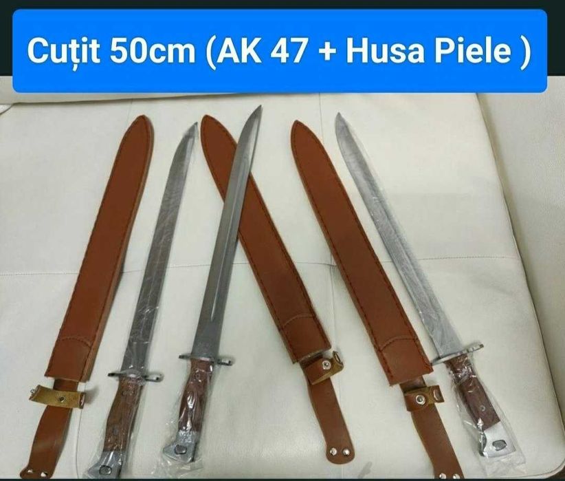 Baioneta , Maceta 50cm , model Ak47 + Husa Piele